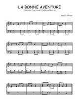 Téléchargez l'arrangement pour piano de la partition de Traditionnel-La-bonne-aventure en PDF